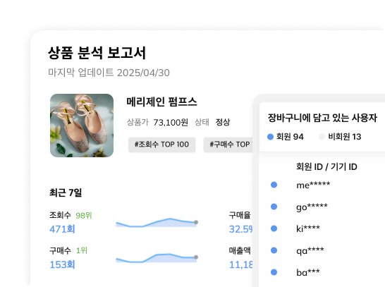 개별 상품 분석 리포트