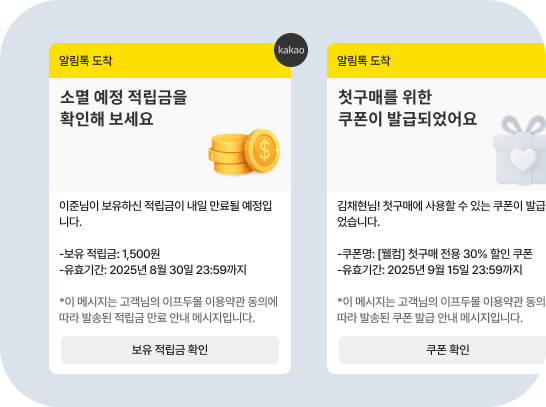 카카오 CRM 푸시